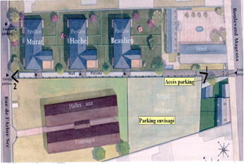 état actuel et projet de parking